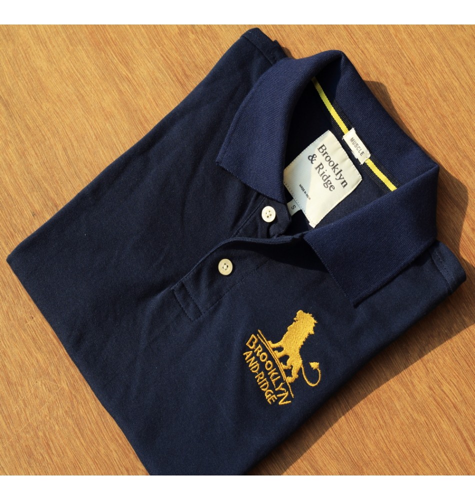 BROOKLYN RISE SHORT SLEEVE PIQUE POLO with logo – Student Styles